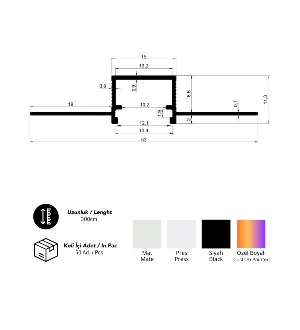 1 5 cm Alçıpan Led Profil 4
