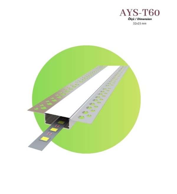 3 cm Alçıpan LED Profil