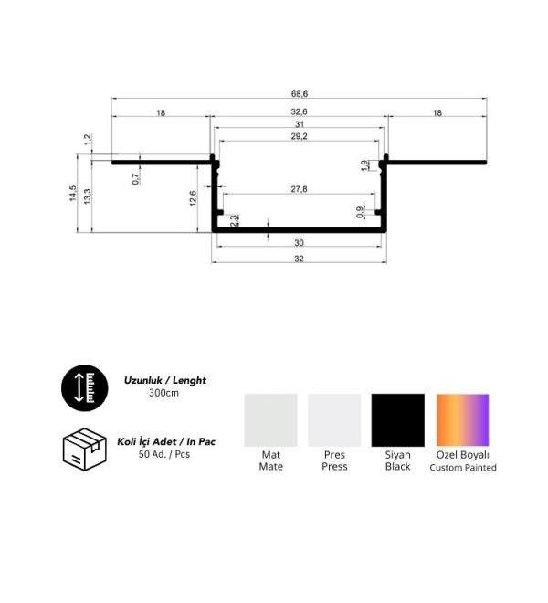 3 CM ALÇIPAN LED PROFİLİ-ayrıntı 3 CM ALÇIPAN LED PROFİLİ ayrıntı