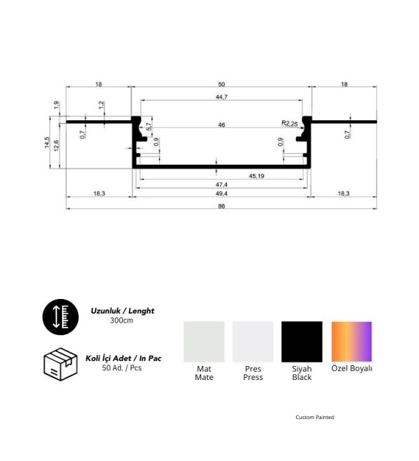 5 CM ALÇIPAN LED PROFİLİ-ayrıntı 5 CM ALÇIPAN LED PROFİLİ ayrıntı
